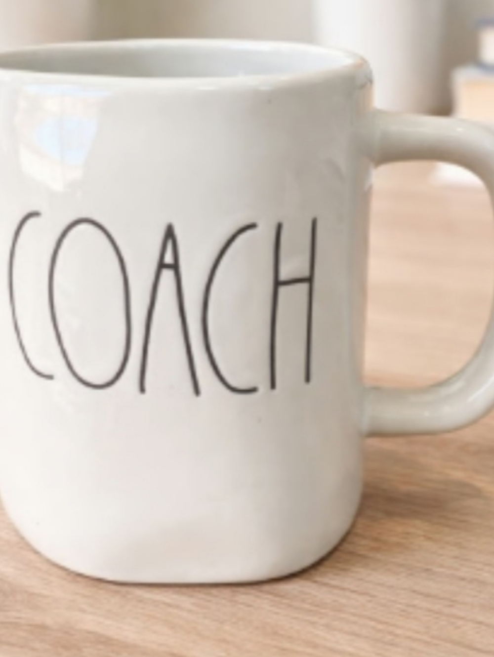 Rae Dunn White Ceramic 'COACH' Mug